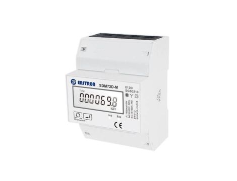 Licznik energii elektrycznej LCD 3-fazowy 100A 4-mod MODBUS MID SDM72MB MID