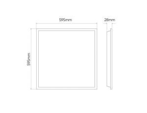 LED line LITE Panel Backlit 40W 4000K 4000lm 100lm/w kwadrat 595x595 Atest PZH 3 lata gwar.