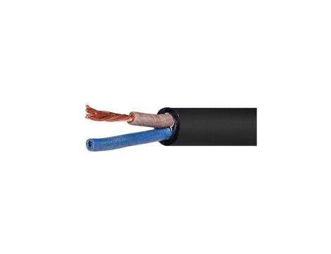 Przewód zasilający sterowniczy elastyczny PUR H05BQ-F 300/500V 2x1 czarny Elektrokabel /100m/