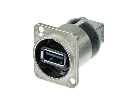 NEUTRIK Gniazdo tablicowe panelowe Adapter USB 2.0 A / B odwracalny srebrny NAUSB-W