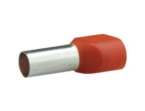 Końcówka tulejkowa izolowana podwójna typ HI / TE DIN 2x 1-8 miedziana cynowana galwanicznie Elpromet