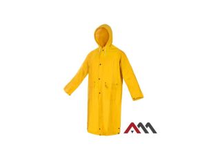 Płaszcz przeciwdeszczowy PVC żółty, sztormiak, rozmiar L