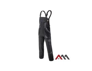 Spodnie robocze ogrodniczki PROFESSIONAL BLACK czarno-szare Rozmiar 50