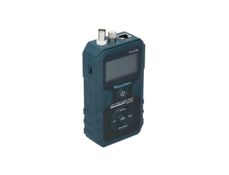 Tester kabli sieciowych RJ45 + BNC PREMIUM + 8szt. terminatorów z pomiarem PoE i długości przewodu FORSCHER FS8109-8T