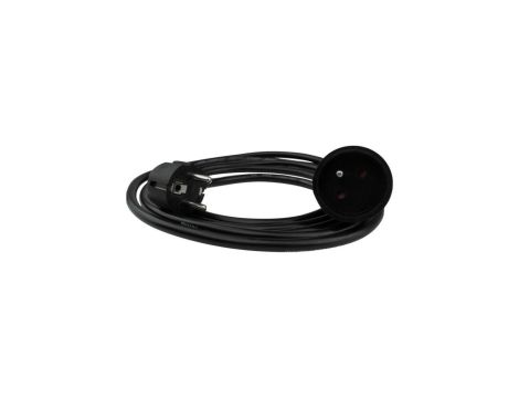 Przedłużacz 1-gniazdowy 3m z/u 3x1.5mm2 CZARNY