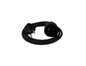 Przedłużacz 1-gniazdowy 1.5m z/u 3x1.0mm2 CZARNY