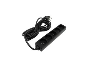 Przedłużacz 5 gniazd 5m z/u 3x1.5mm2 CZARNY