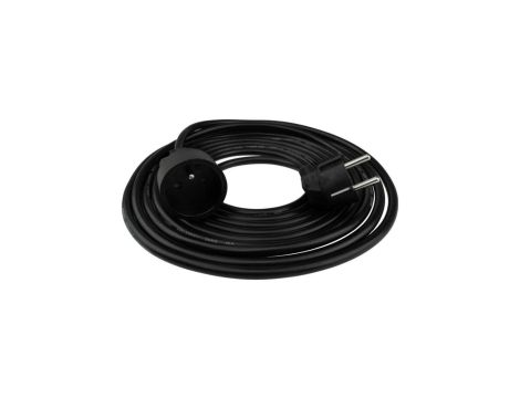 Przedłużacz 1-gniazdowy 5m z/u 3x1.5mm2 CZARNY