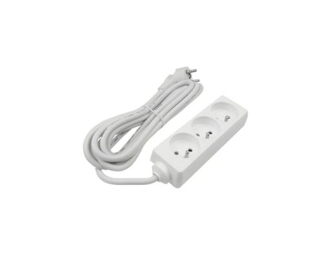 Przedłużacz 3 gniazda 3m z/u 3x1.5mm2 BIAŁY