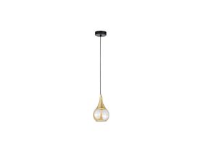 Lampa wisząca nowoczesna 1xE27 LACRIMA HONEY/GOLD