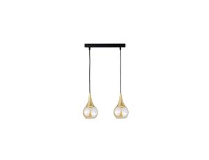 Lampa wisząca nowoczesna 2xE27 LACRIMA HONEY/GOLD