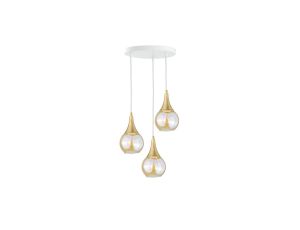 Lampa wisząca 3x E27 LACRIMA WHITE