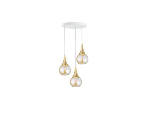 Lampa wisząca 3x E27 LACRIMA WHITE