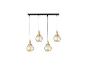 Lampa wisząca nowoczesna 4xE27 LACRIMA HONEY/GOLD