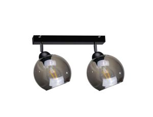 Spot nowoczesny 2xE27 YUNO BLACK