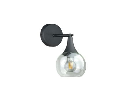 Kinkiet nowoczesny 1xE27 STAR CLEAR BLACK