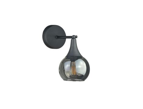 Kinkiet nowoczesny 1xE27 STAR SMOKY BLACK