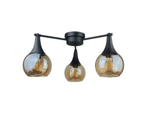 Lampa sufitowa nowoczesna 3xE27 STAR HONEY BLACK