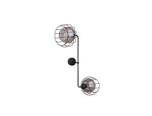 Kinkiet nowoczesny loftowy 2xE27 SOLO BLACK