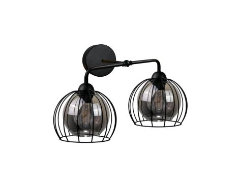 Kinkiet loftowy nowoczesny 2x E27 SOLO BLACK