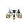 Lampa sufitowa nowoczesna 5xE27 STAR HONEY BLACK