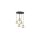 Lampa wisząca nowoczesna 5xE27 LACRIMA HONEY/GOLD