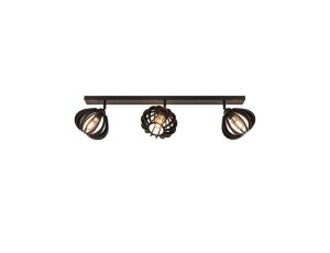 Lampa sufitowa drewno 3xE27 NORA BLACK