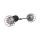 Kinkiet nowoczesny loftowy 2xE27 SOLO BLACK/GOLD