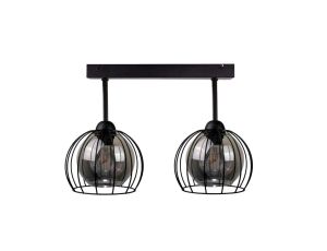 Lampa sufitowa nowoczesna loftowa 2xE27 SOLO BLACK