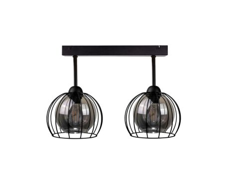Lampa sufitowa nowoczesna loftowa 2xE27 SOLO BLACK