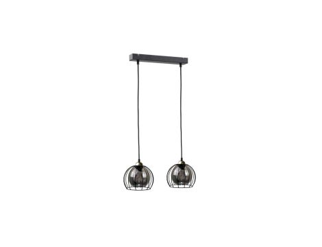 Lampa wisząca loftowa nowoczesna 2xE27 SOLO BLACK/GOLD