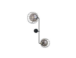 Kinkiet loftowy nowoczesny 2xE27 SOLO BLACK/GOLD