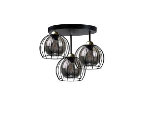 Lampa sufitowa loftowa nowoczesna 3xE27 SOLO BLACK/GOLD