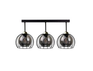 Lampa sufitowa nowoczesna loftowa 3xE27 SOLO BLACK/GOLD