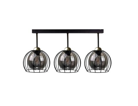 Lampa sufitowa nowoczesna loftowa 3xE27 SOLO BLACK/GOLD