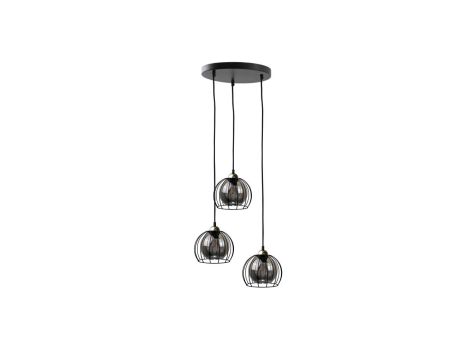 Lampa wisząca loftowa nowoczesna 3x E27 SOLO BLACK/GOLD