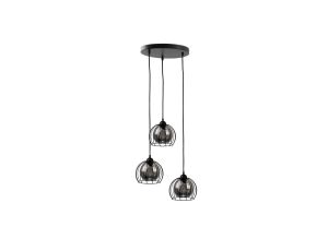 Lampa wisząca loftowa nowoczesna 3x E27 SOLO BLACK