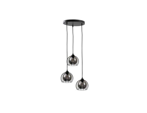 Lampa wisząca loftowa nowoczesna 3x E27 SOLO BLACK