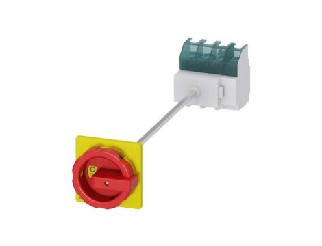 Rozłącznik główny/awaryjny 3P+N 63A 22kW AC23A 400V montaż na płycie z wałkiem pokrętło żółto-czerwone 4 otwory 3LD2514-1TL53