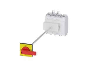 Rozłącznik główny/awaryjny 3P+N 250A 132kW AC23A 400V montaż na płycie z wałkiem pokrętło piórkowe 4 otwory 3LD2418-1TL13