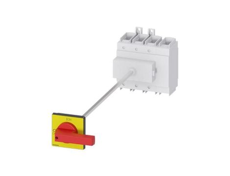 Rozłącznik główny/awaryjny 3P+N 250A 132kW AC23A 400V montaż na płycie z wałkiem pokrętło piórkowe 4 otwory 3LD2418-1TL13