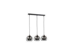 Lampa wisząca loftowa nowoczesna 3xE27 SOLO BLACK/GOLD