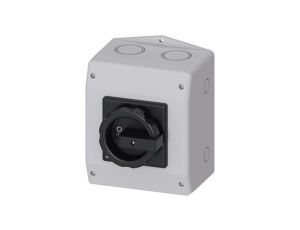 Rozłącznik główny w obudowie 6P 25A 9.5kW AC23A 400V styki pom 1Z 1R pokrętło czarne 3LD2165-4VD51