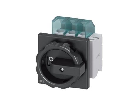 Rozłącznik główny 3P 25A 9.5kW AC23A 400V styki pom 1Z 1R montaż tablicowy pokrętło czarne 4 otwory 3LD2103-1TP51