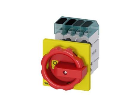 Rozłącznik główny/awaryjny 3P+N 32A 11,5kW AC23A 400V montaż tablicowy otwór centralny 22.5 mm pokrętło 3LD3254-0TL53