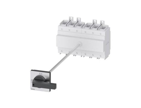 Rozłącznik główny 6P 160A 75kW AC23A 400V montaż na płycie z wałkiem pokrętło czarne piórkowe 4 otwory 3LD2318-3VK11