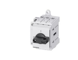 Rozłącznik główny 3P 16A 7,5kW AC23A 400V styki pom 1Z 1R montaż modułowy pokrętło czarne piórkowe 3LD3030-1TK11