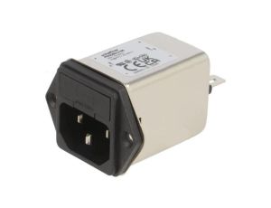 Złącze zasilające AC męskie 2A 250VAC C14 (E) 2,7mH FN9260B-2-06