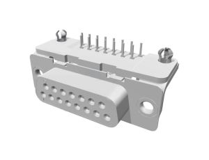 D-Sub PIN: 15 gniazdo żeńskie zatrzask PCB kątowe 90 THT 1-106506-2