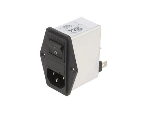 Złącze zasilające AC męskie 2A 250VAC C14 (E) 2mH FN284-2-06